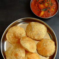 Kachori and potato curry
